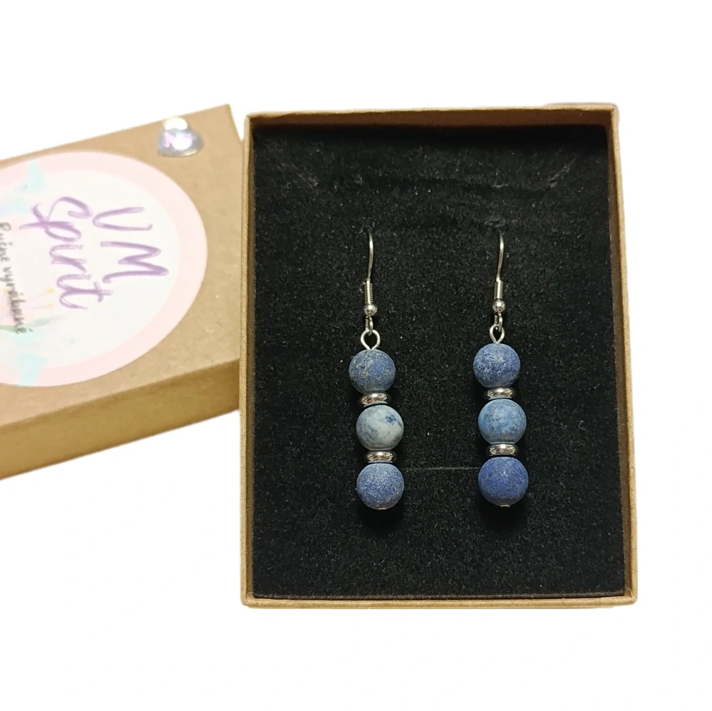 VM Náušnice 3x8mm Lapis lazuli matný