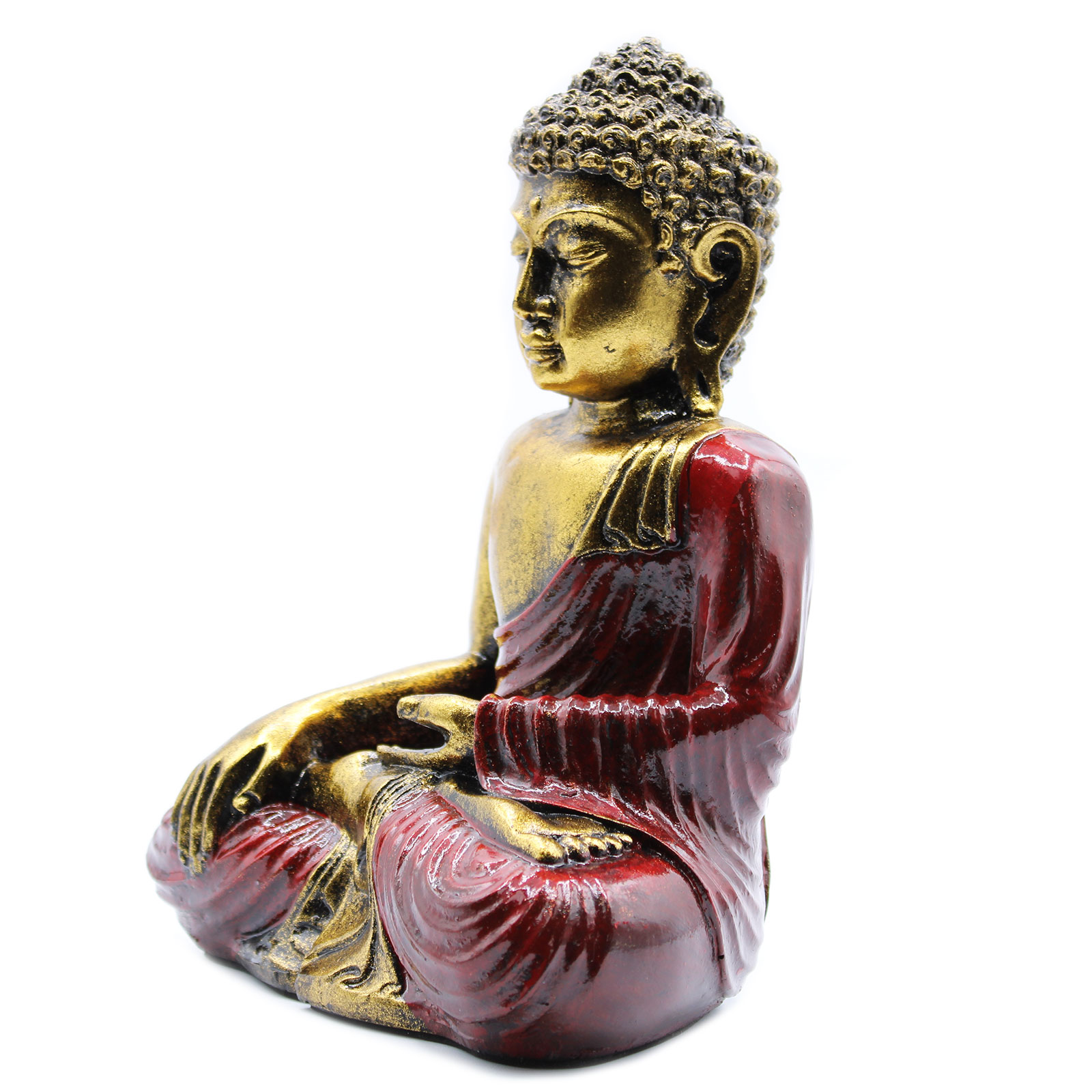 Soška Buddha (veľký) zlatá+červená