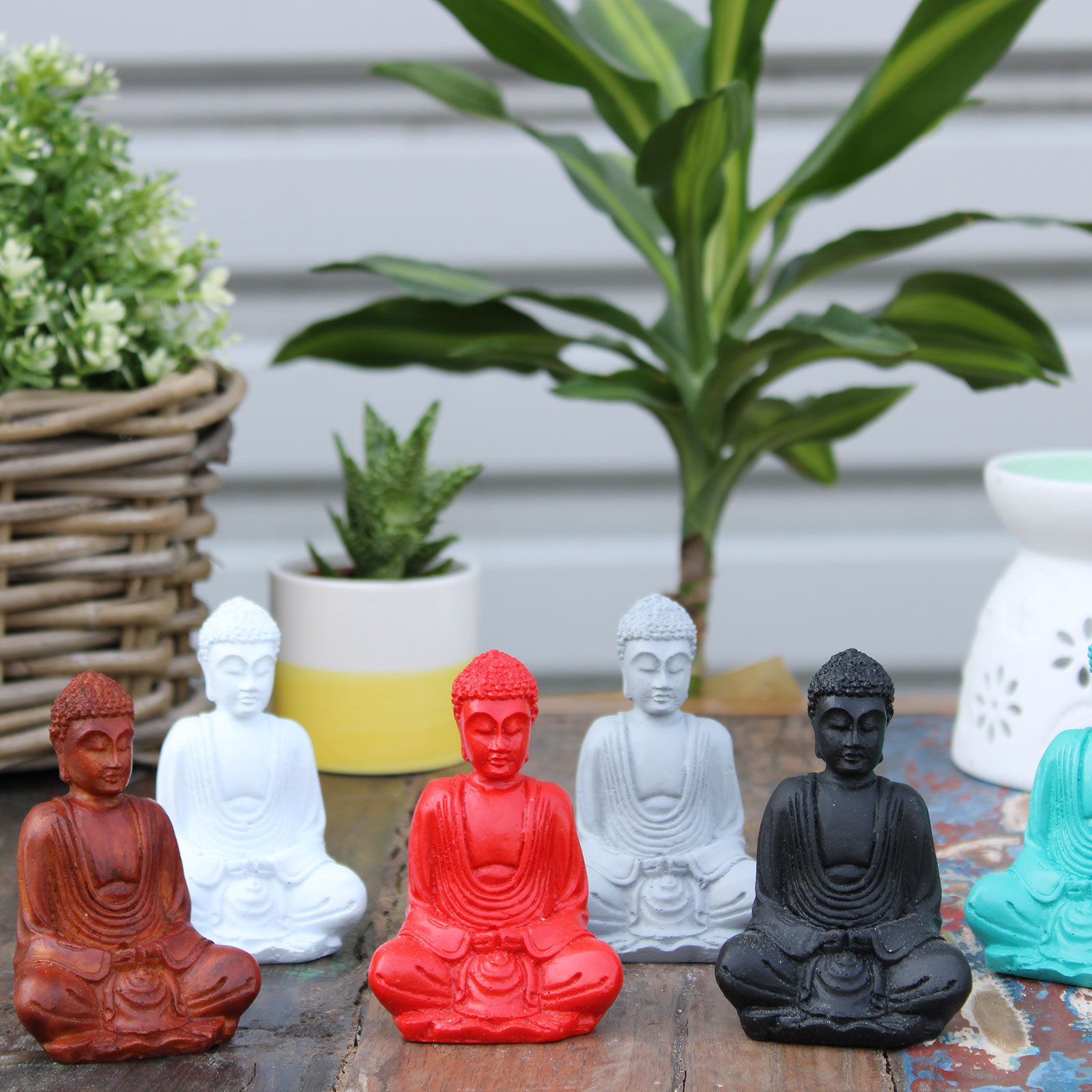 Soška Buddha (malý) matná čierna