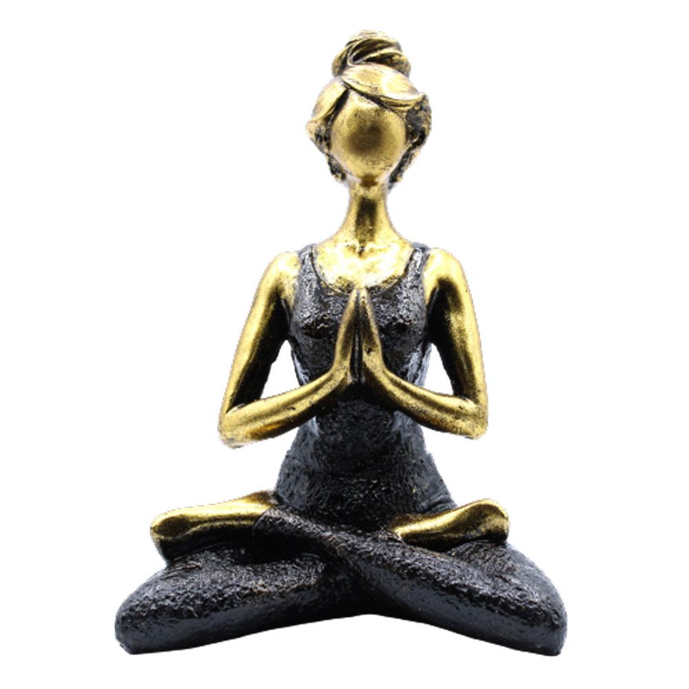 Soška Yoga Lady bronzová+čierna