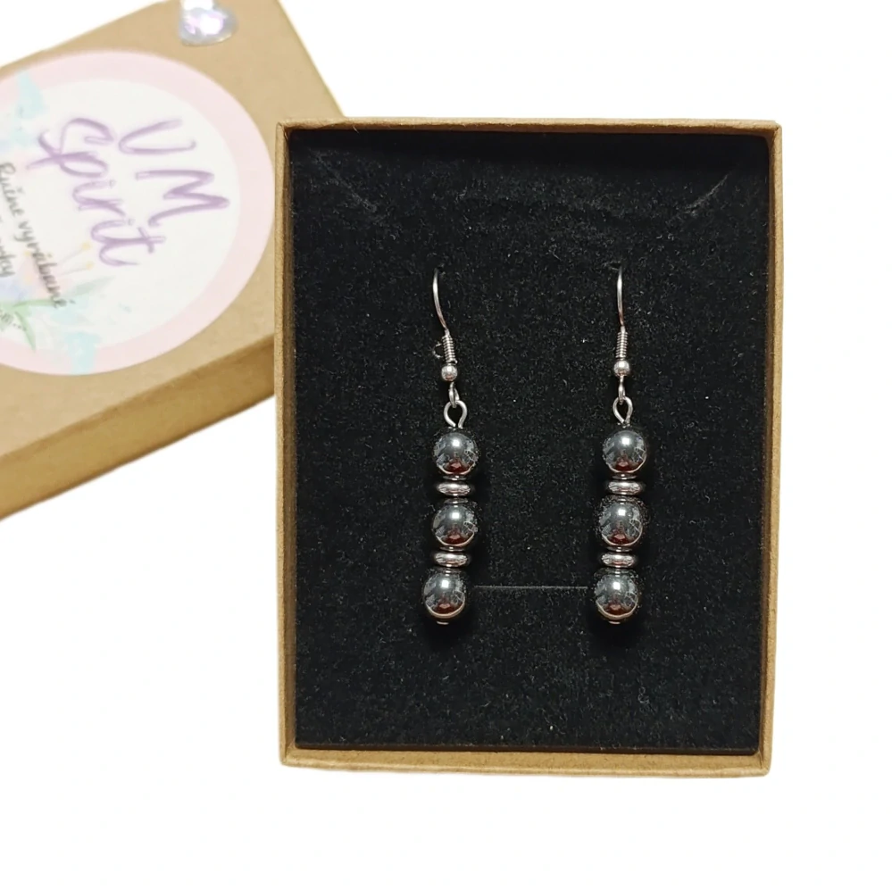 VM Náušnice 3x8mm Hematit