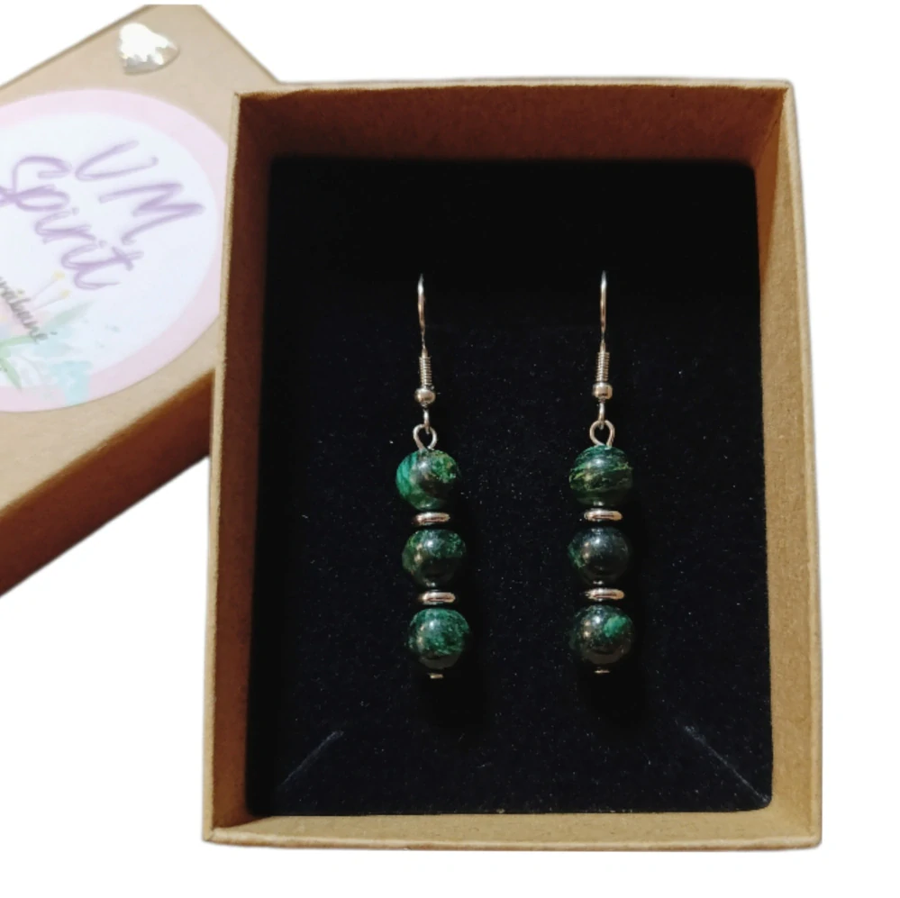 VM Náušnice 3x8mm Smaragd