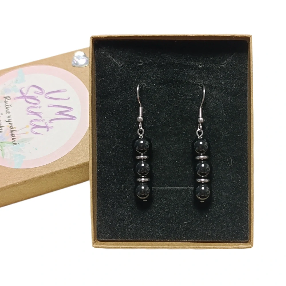 VM Náušnice 3x8mm Ónyx čierny