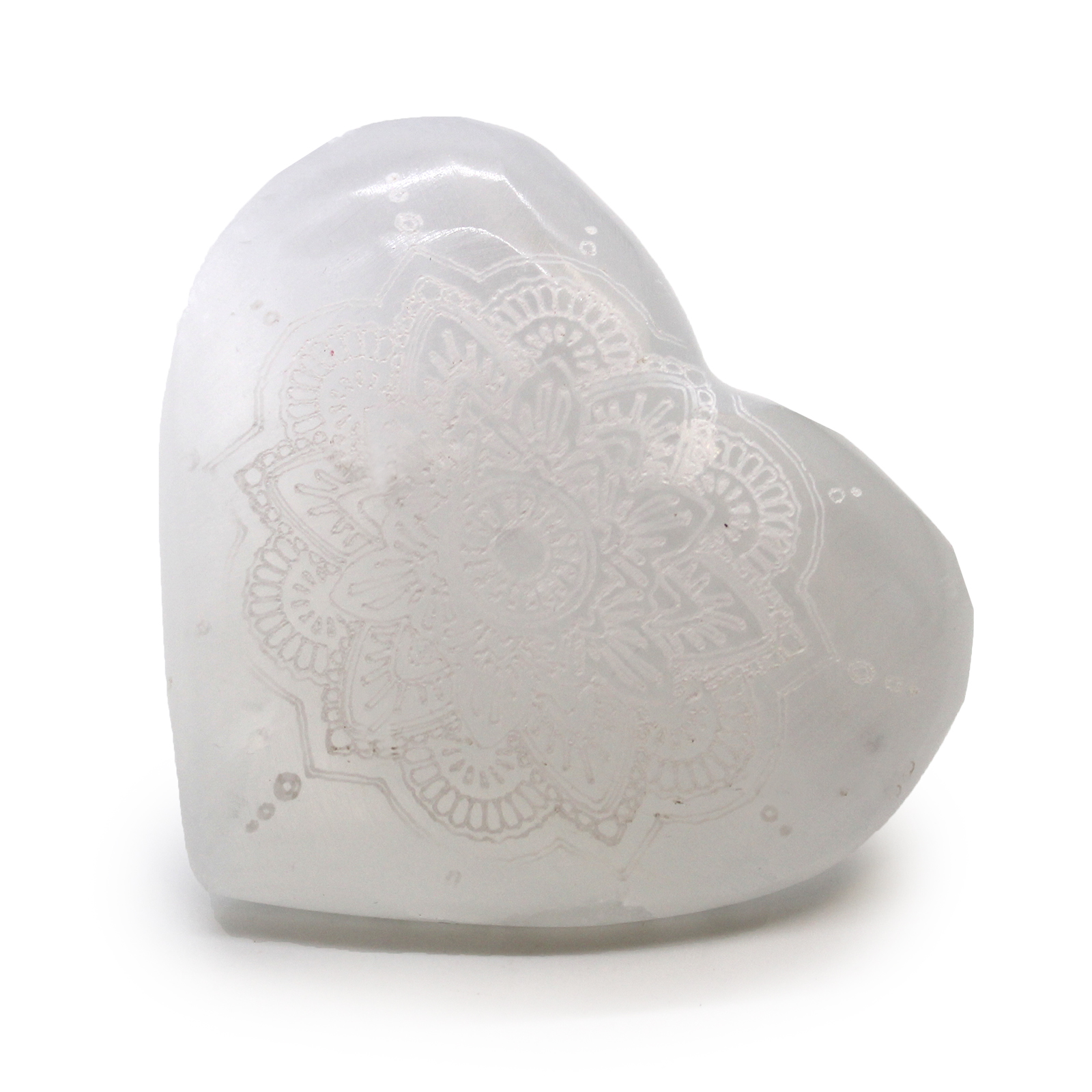 Selenit Srdce Mandala 7-8cm