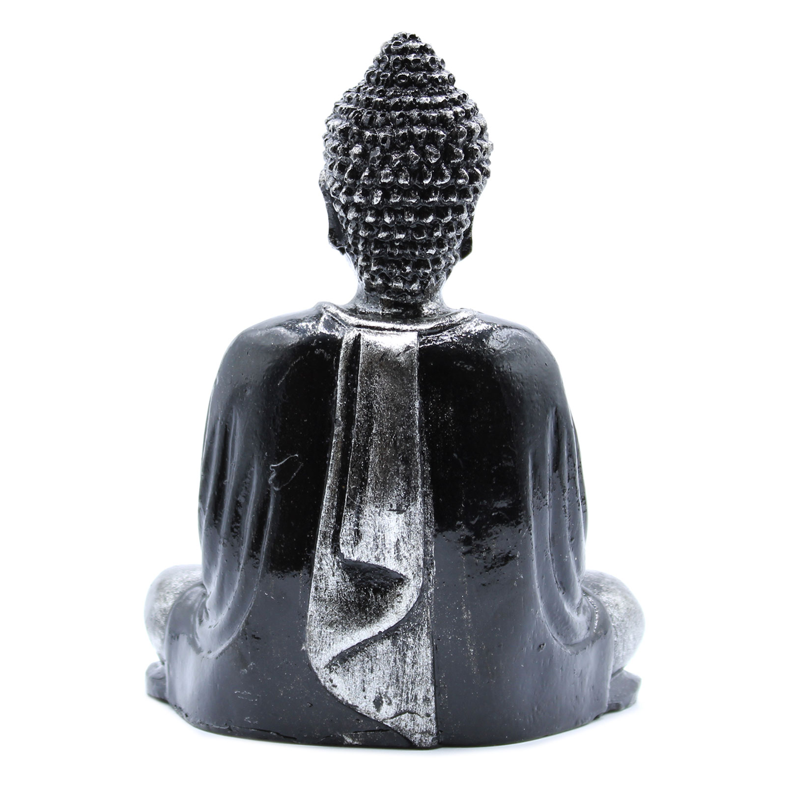 Soška Buddha (stredný) strieborná+čierna