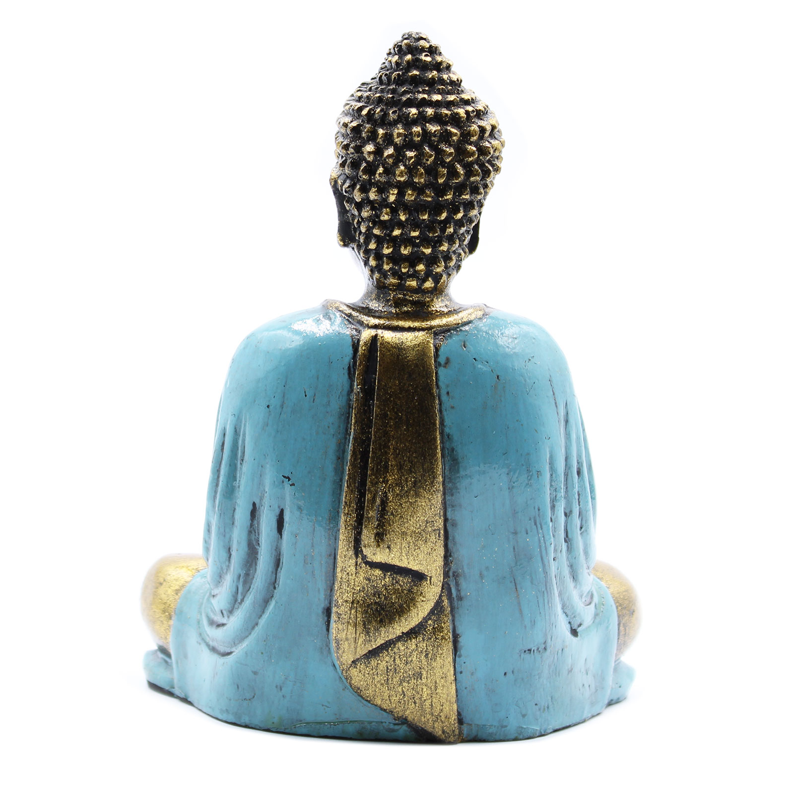 Soška Buddha (stredný) zlatá+modrá