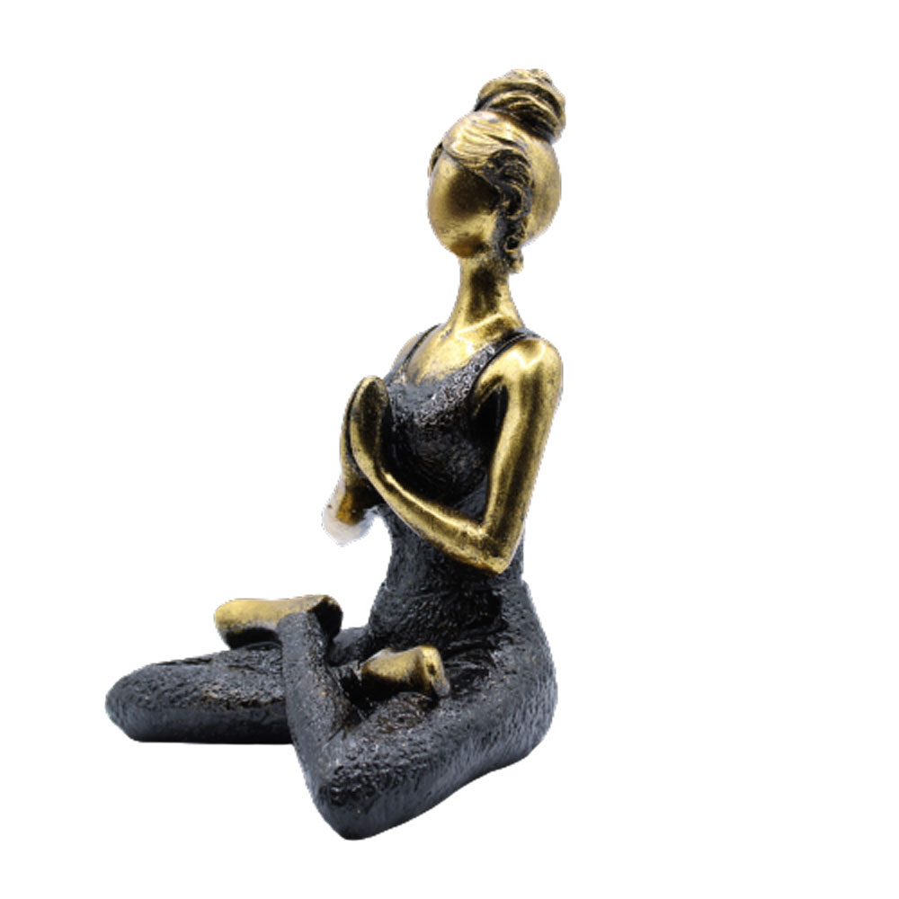Soška Yoga Lady bronzová+čierna