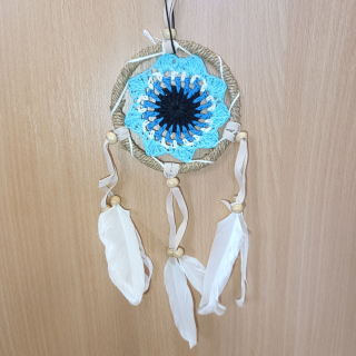Lapač snov Bali - modrý 03 (9cm)