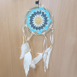 Lapač snov Bali - modrý 01 (12cm)