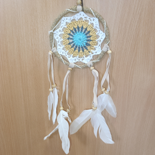 Lapač snov Bali - modrý 02 (12cm)