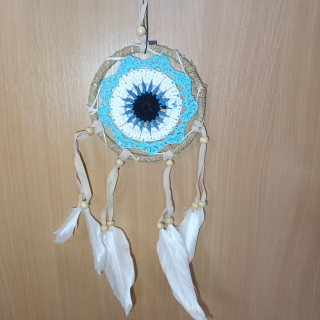 Lapač snov Bali - modrý 03 (12cm)