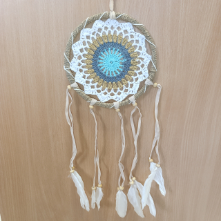 Lapač snov Bali - modrý 02 (16cm)