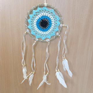Lapač snov Bali - modrý 03 (16cm)