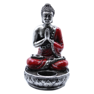 Buddha svietnik - červený