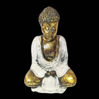 Soška Buddha (malý) zlatá+biela