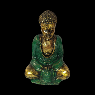 Soška Buddha (malý) zlatá+zelená