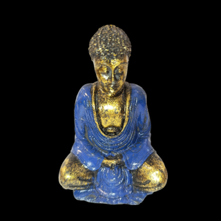 Soška Buddha (malý) zlatá+modrá