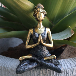 Soška Yoga Lady bronzová+čierna