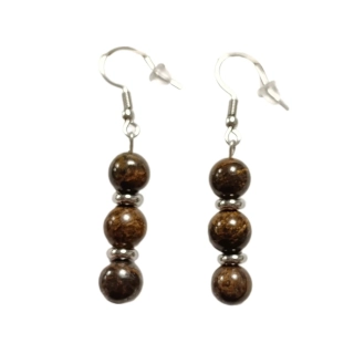 VM Náušnice 3x8mm Bronzit