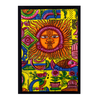 Záves ručne maľovaný Slnko 115x75cm