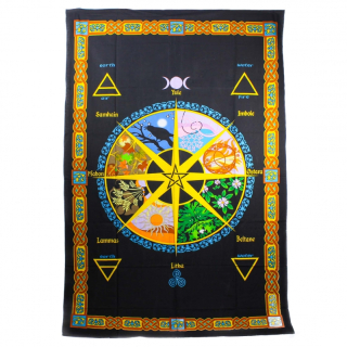 Záves Pohanský kalendár Wicca 140x210cm