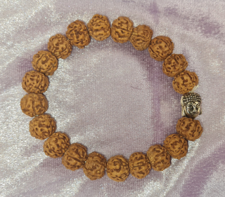 Náramok Rudrakša Buddha prírodný