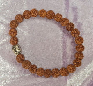 Náramok Rudrakša Buddha prírodný tenký