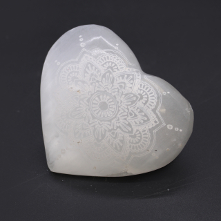 Selenit Srdce Mandala 7-8cm