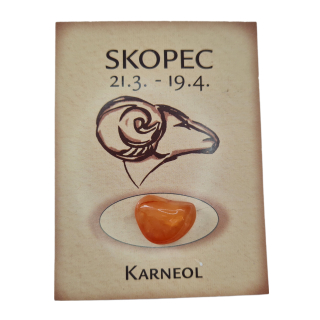 Baran - kartička s minerálom